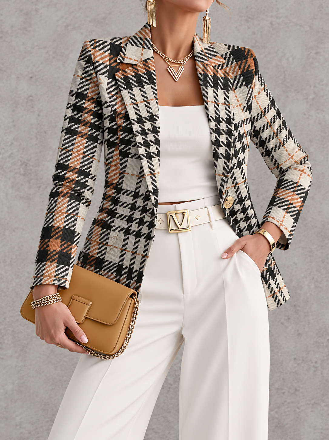 Susan™ | Elegant Blazer with Abstract Print