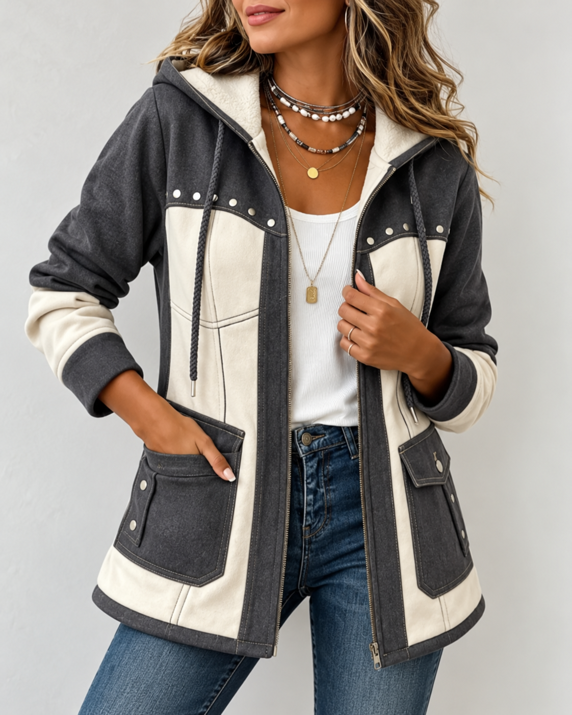 Susan™ | Comfortable Patchwork Jacket with Hood