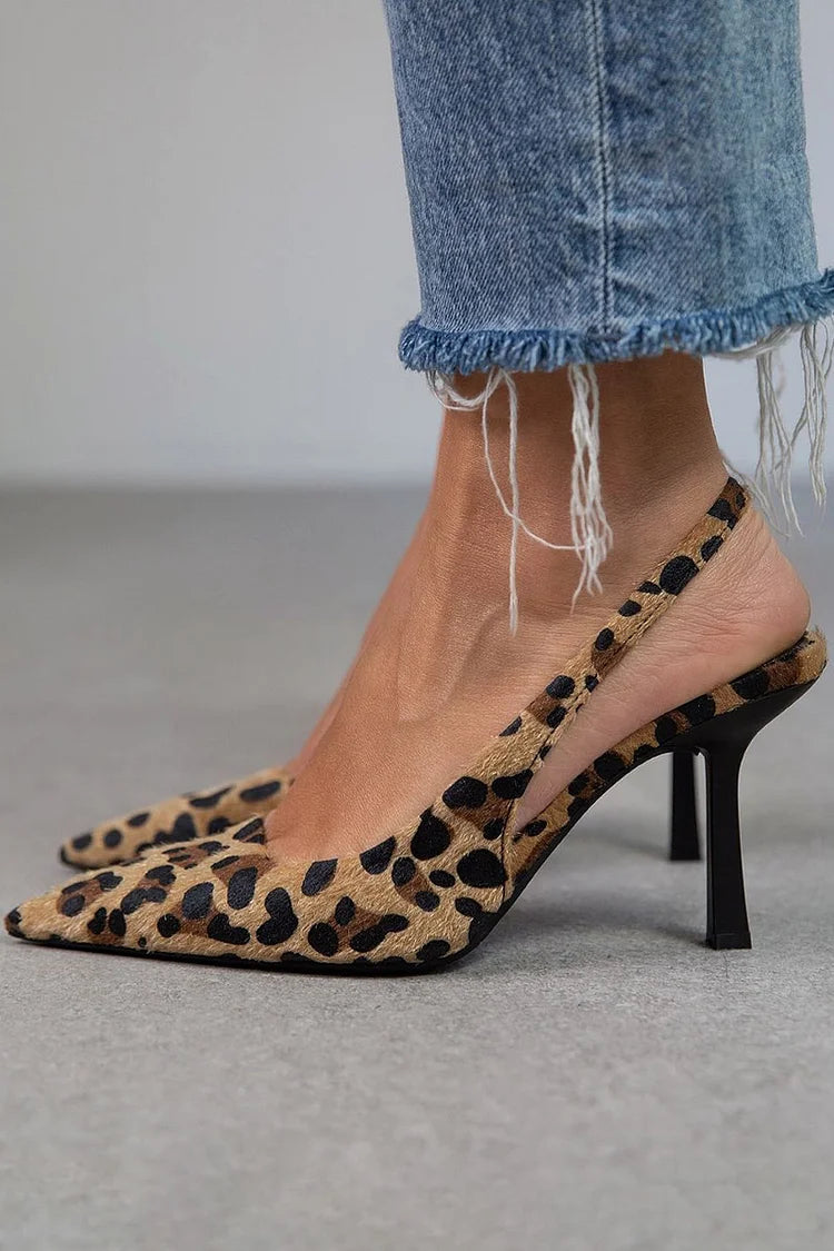 Dulce™ | D'Orsay Heels with Leopard Print