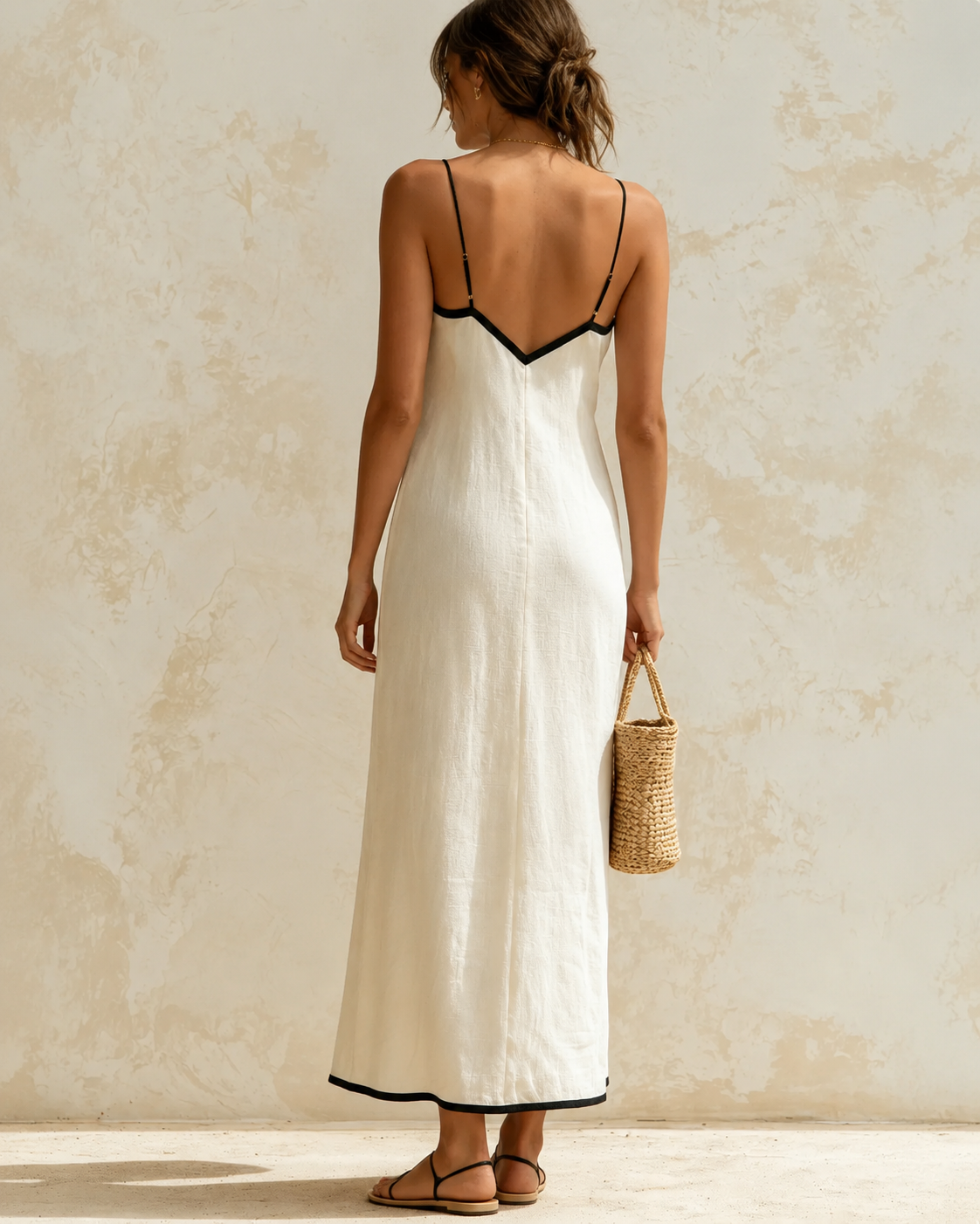 Ellie™ | Elegant Tummy-Flattering Maxi Dress with Chevron Design