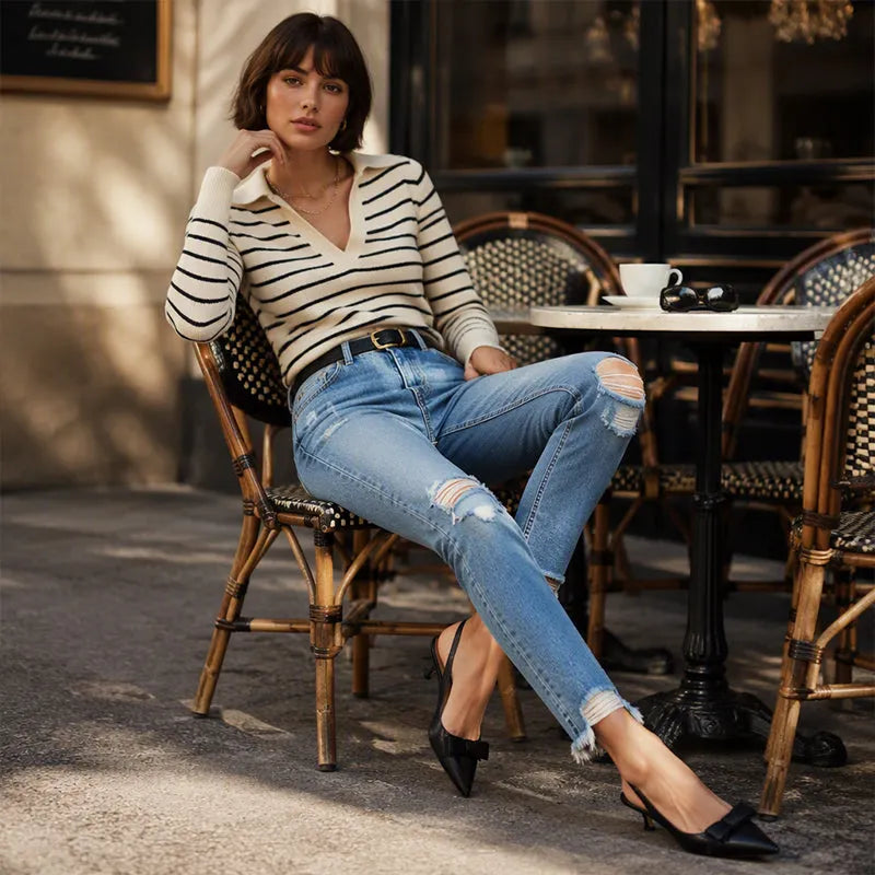 Linda™ | Trendy Ripped Jeans