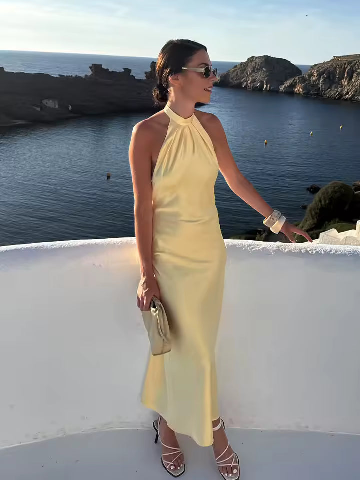 Satin Gate Dress