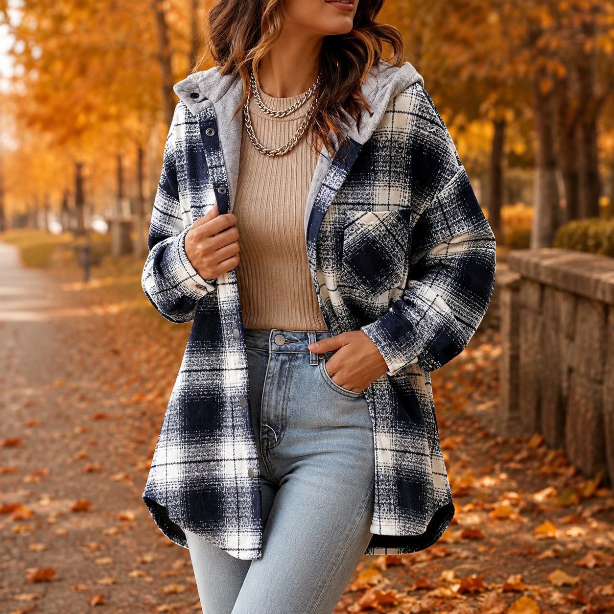Stella™ | Soft Flannel Jacket with Hood