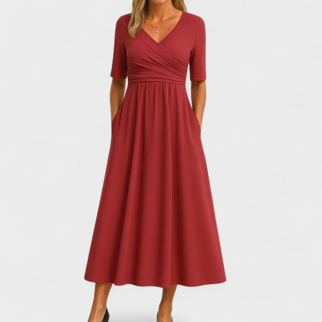 Eleanor | Elegant Midi Dress with Pockets