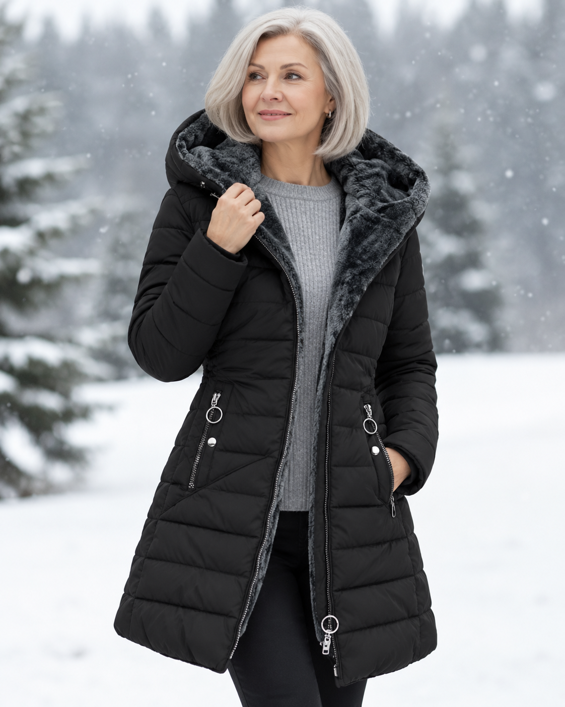 Lily™ | Warm Padded Winter Jacket with Hood