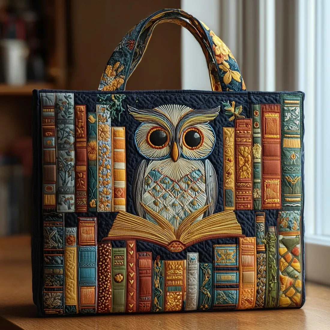 Owl Artisan Tote Bag Among Old Books