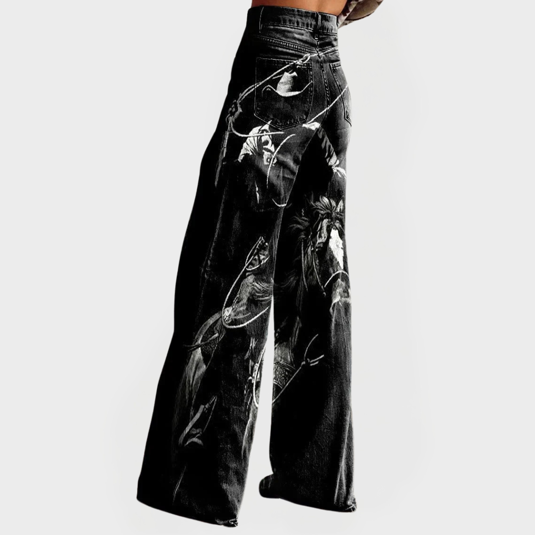 Comfortable and stylish jeans with a pattern