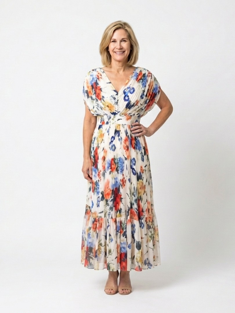 Savannah™ | Tummy-Flattering Floral Midi Dress