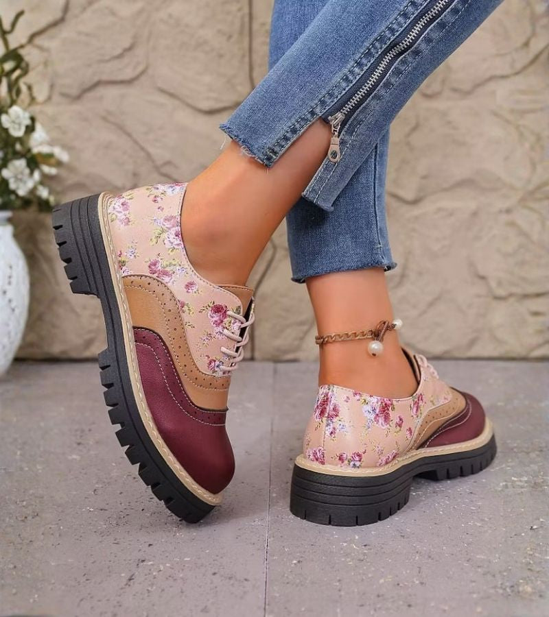 Karen™ | Orthopedic Oxford Shoes with Floral Print