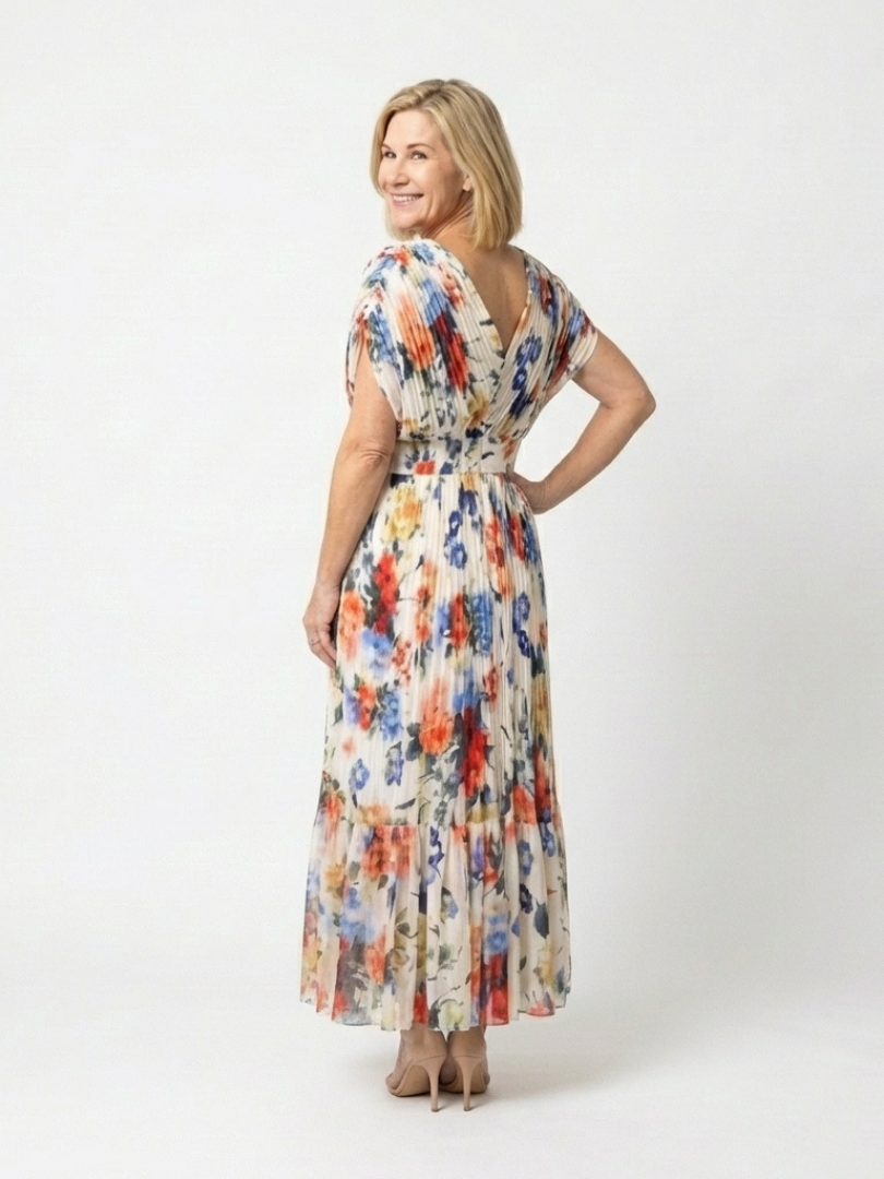 Savannah™ | Tummy-Flattering Floral Midi Dress