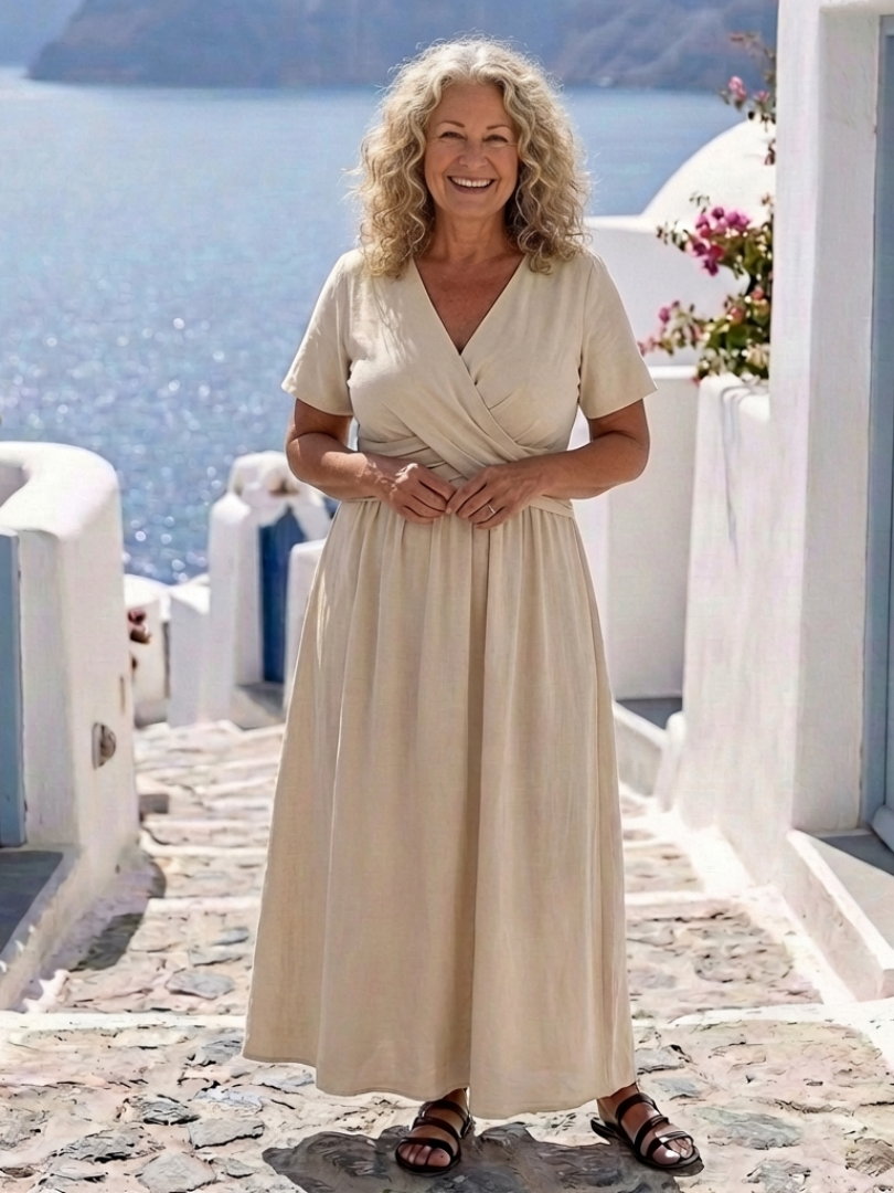 Layla™ | Tummy-Flattering Wrap Midi Dress