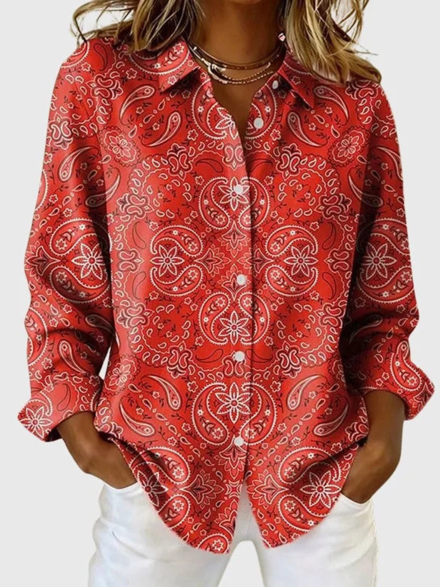 Hazel™ | Elegant Blouse with Paisley Print 3