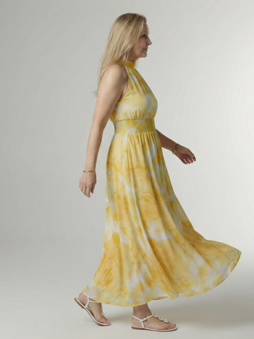 Paige™ | Tummy-Flattering Halter Midi Dress