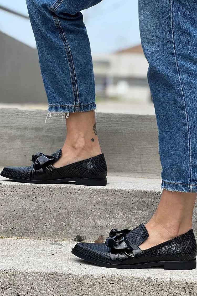 Diana™ | Elegant Orthopedic Loafers with Shiny Bow 4