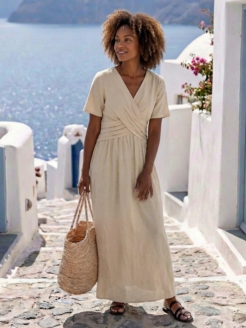 Layla™ | Tummy-Flattering Wrap Midi Dress