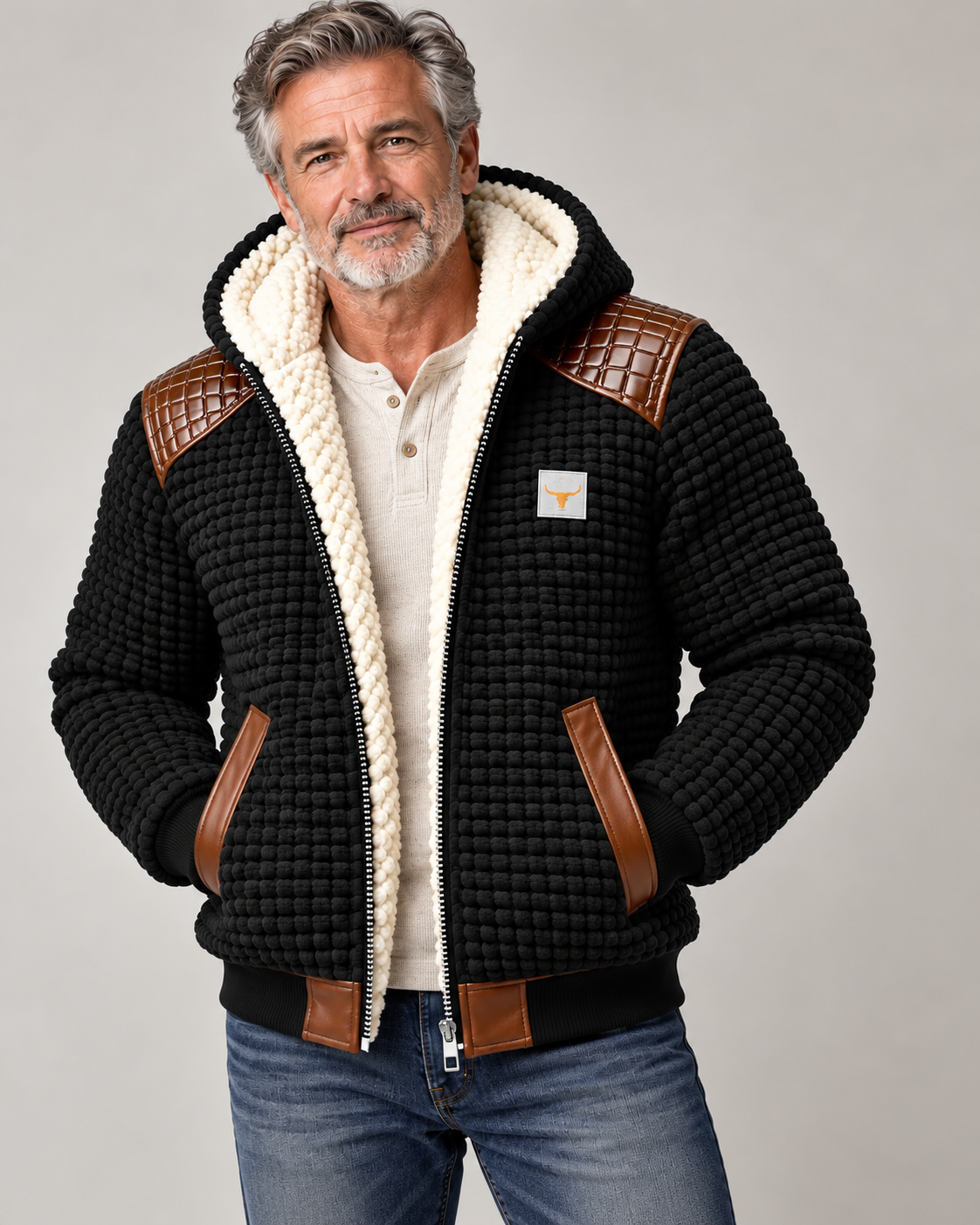 Clark™ | Warm Padded Cardigan with Teddy Lining