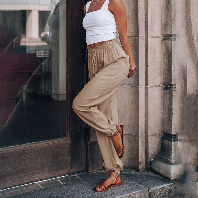 Kaeli – Elegant Jogging Pants with Drawstrings