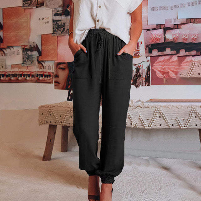 Kaeli – Elegant Jogging Pants with Drawstrings