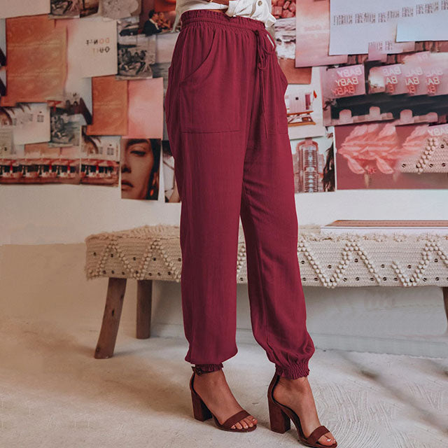 Kaeli – Elegant Jogging Pants with Drawstrings