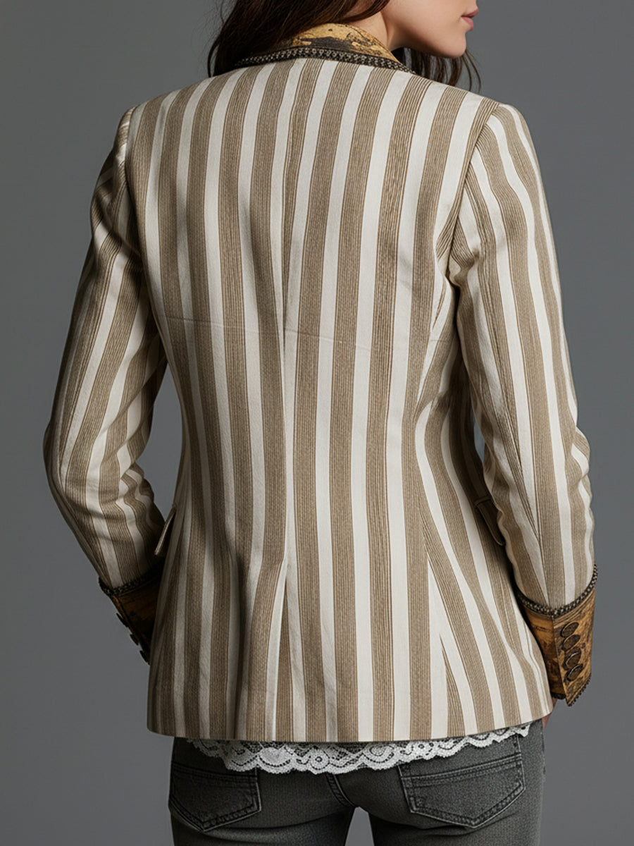 Carol™ | Bohemian Blazer with Stripes