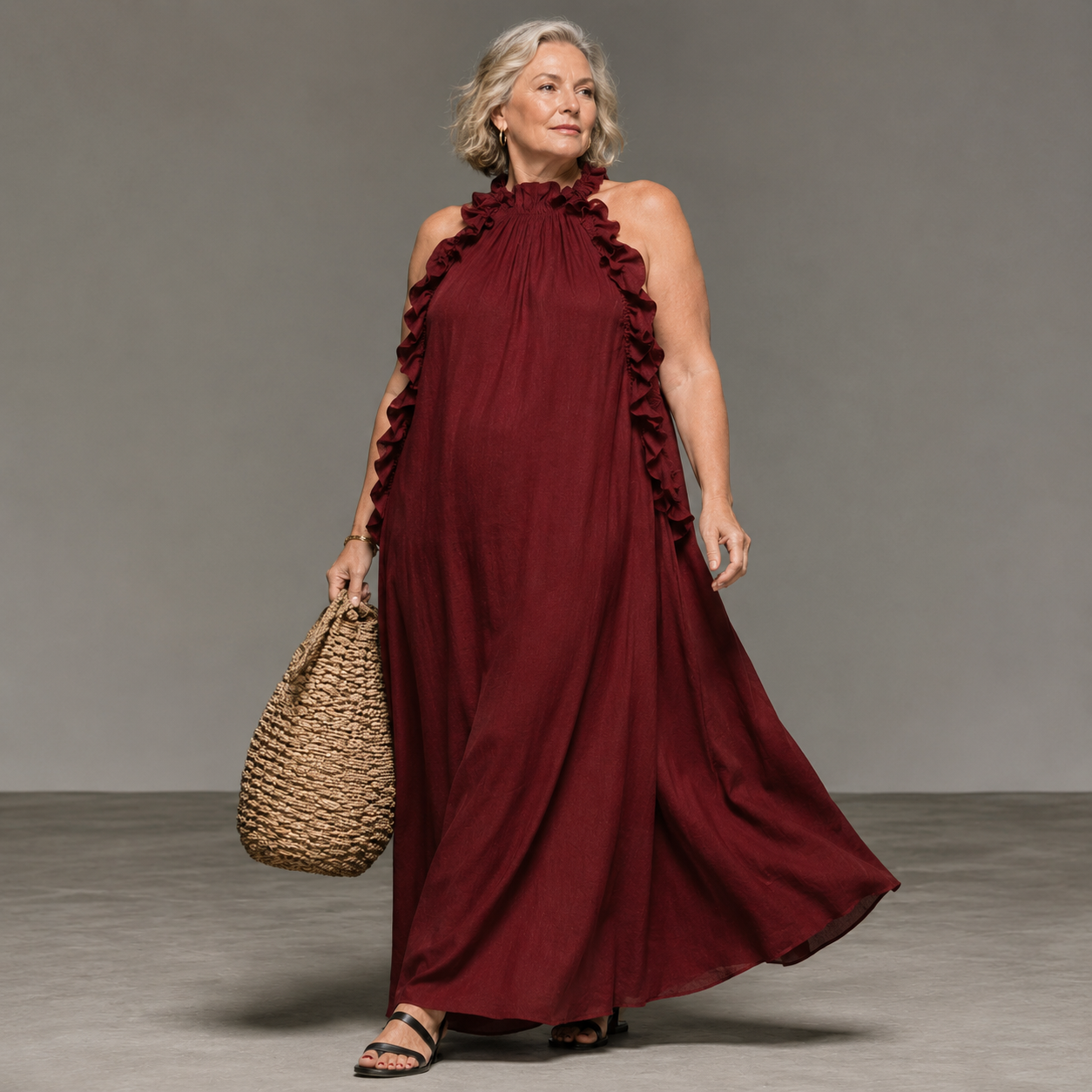 Paisley™ | Lightweight Non-Sheer Maxi Dress with Pockets Tummy-Flattering
