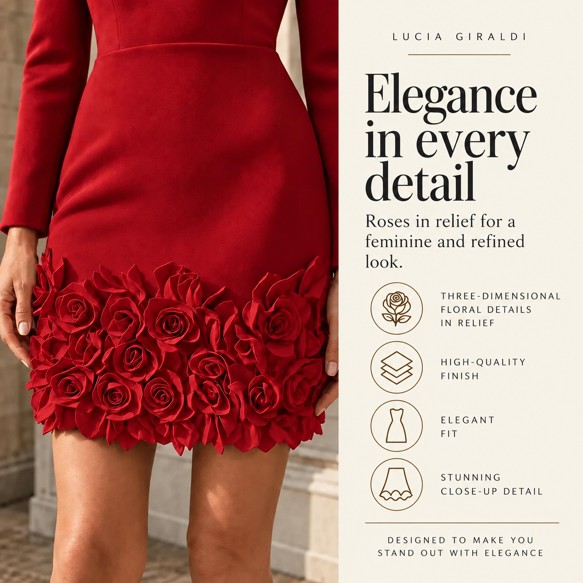 Karen™ | Luxury Rose Dress