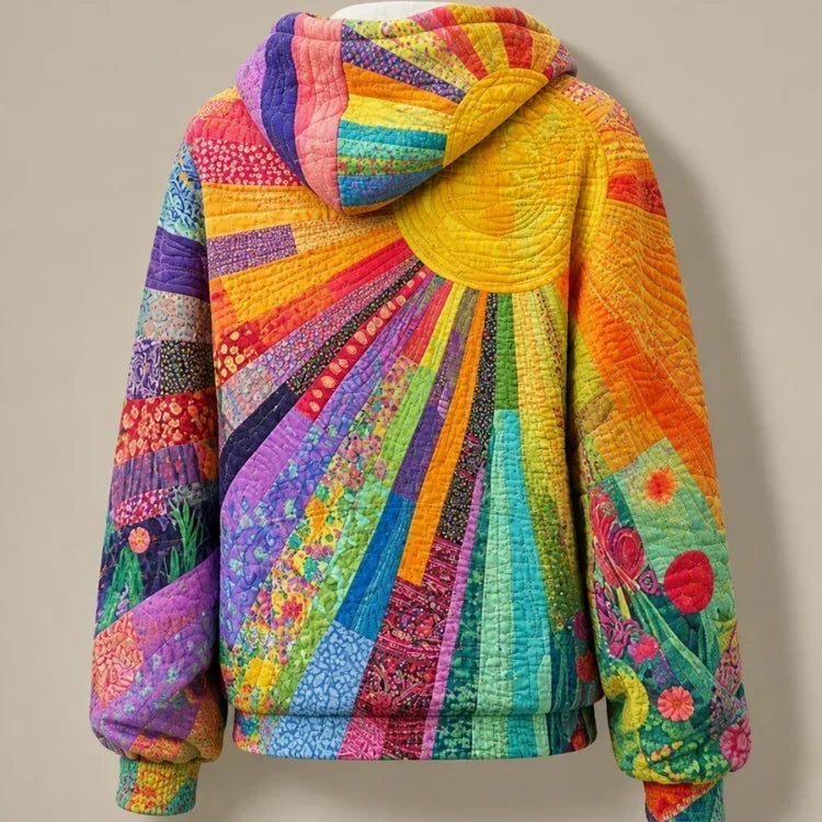 Judith™ | Colorful Quilted Hoodie with Print 5