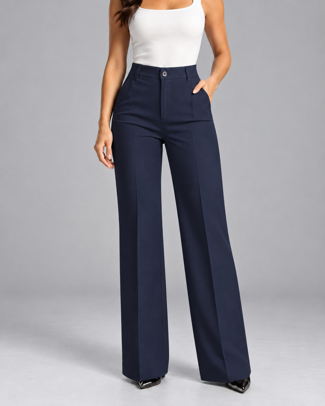 Donna™ | High-Waisted Wide Leg Trousers