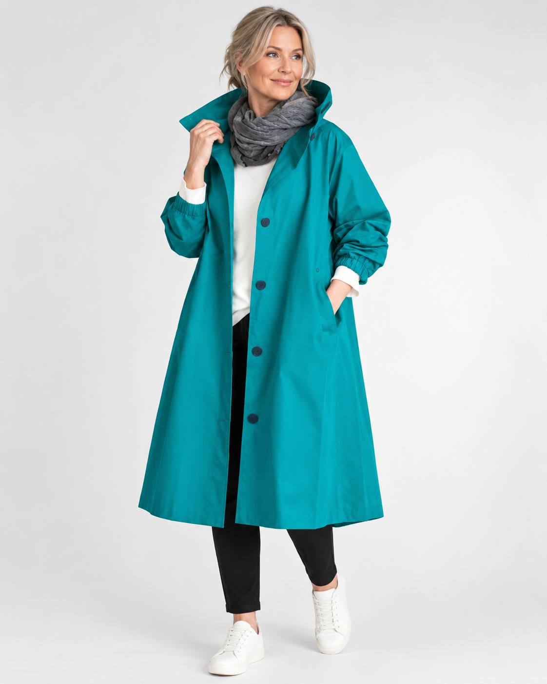 Brooklyn™ | Warm Long Trench Coat With Hood