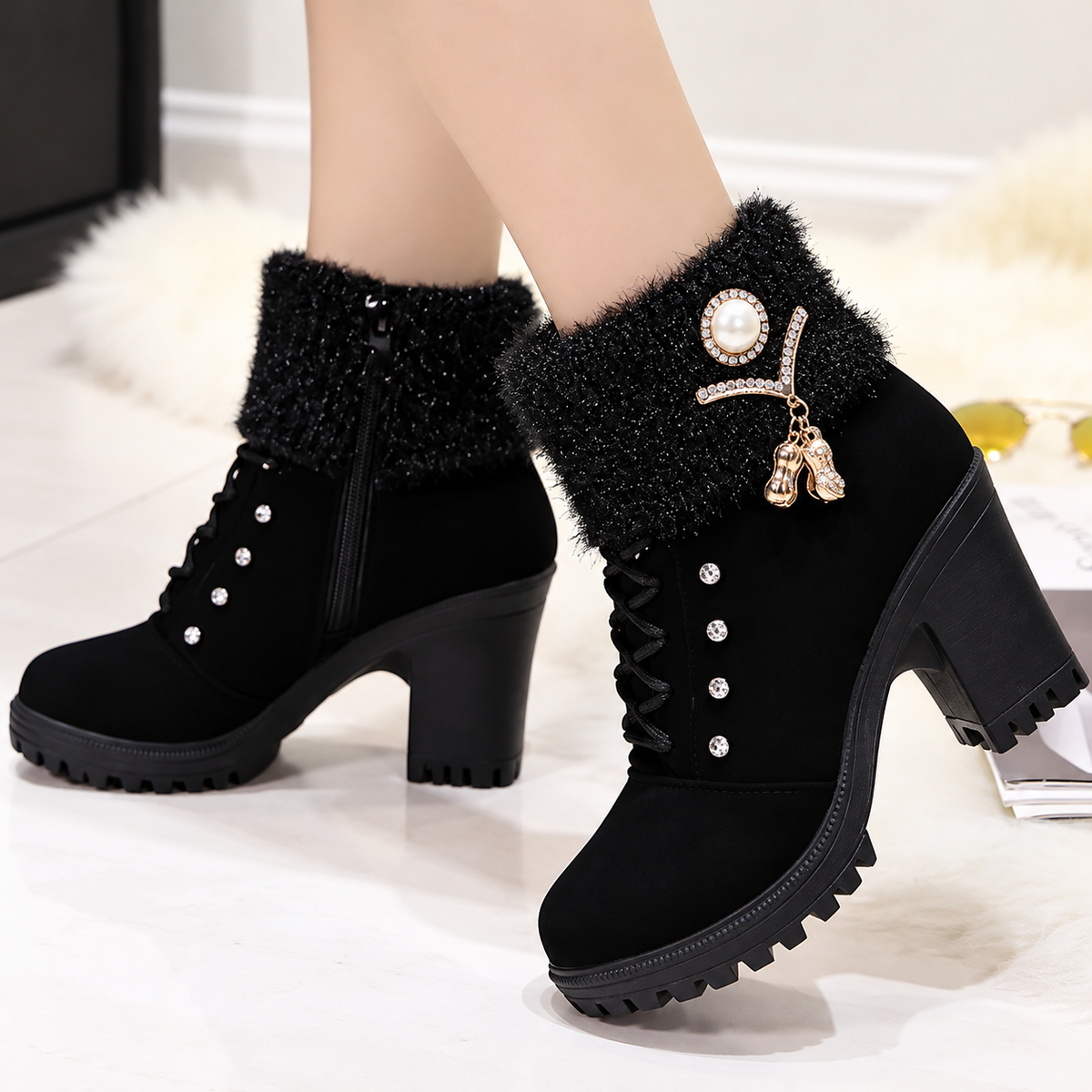 Linda™ | Warm Orthopedic Ankle Boots with Block Heel