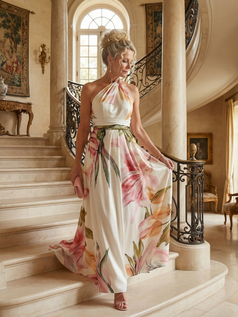 Rachel™ | Tummy-Flattering Floral Maxi Dress