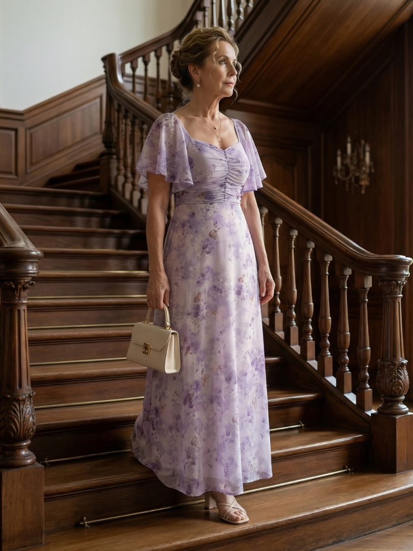 Harlow™ | Tummy-Flattering Floral Midi Dress