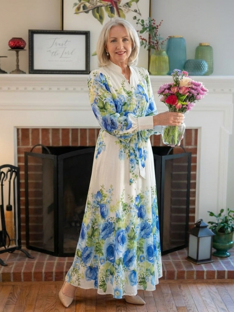 Harper™ | Tummy-Flattering Floral Maxi Dress