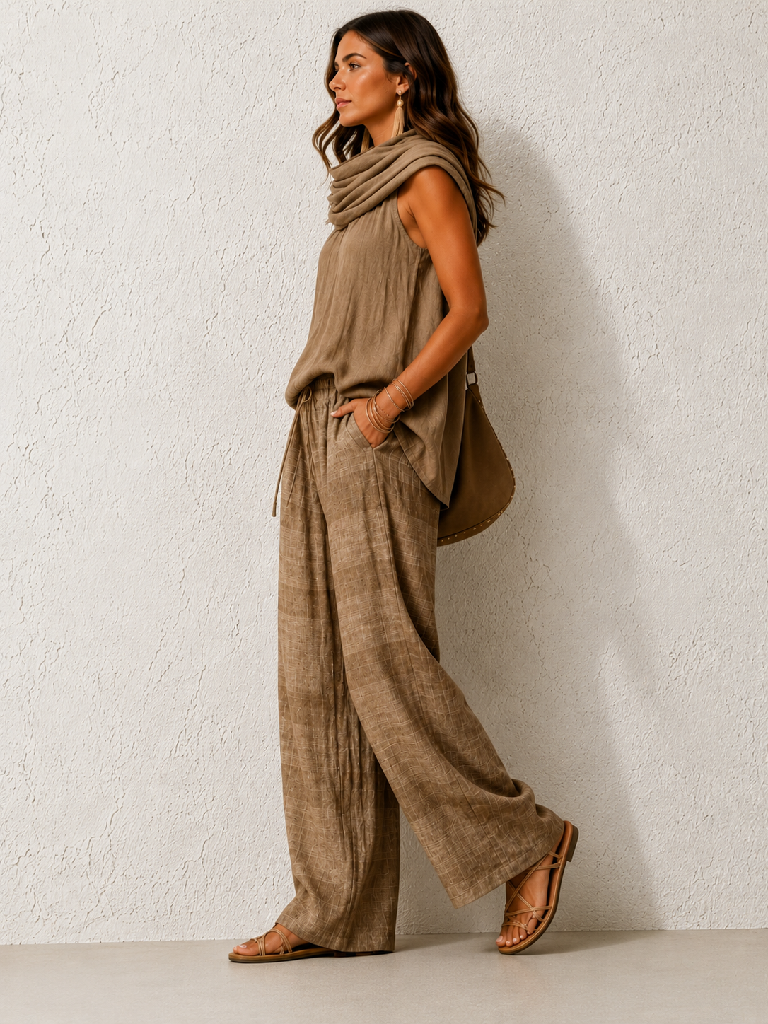 Comfortable and Elegant Khaki Natural Set