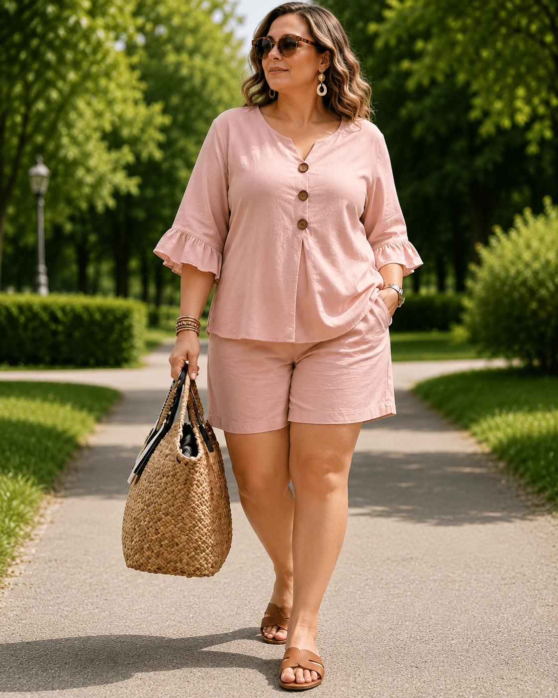Lily™ | Casual 2-Piece Set with Tummy-Flattering Shorts