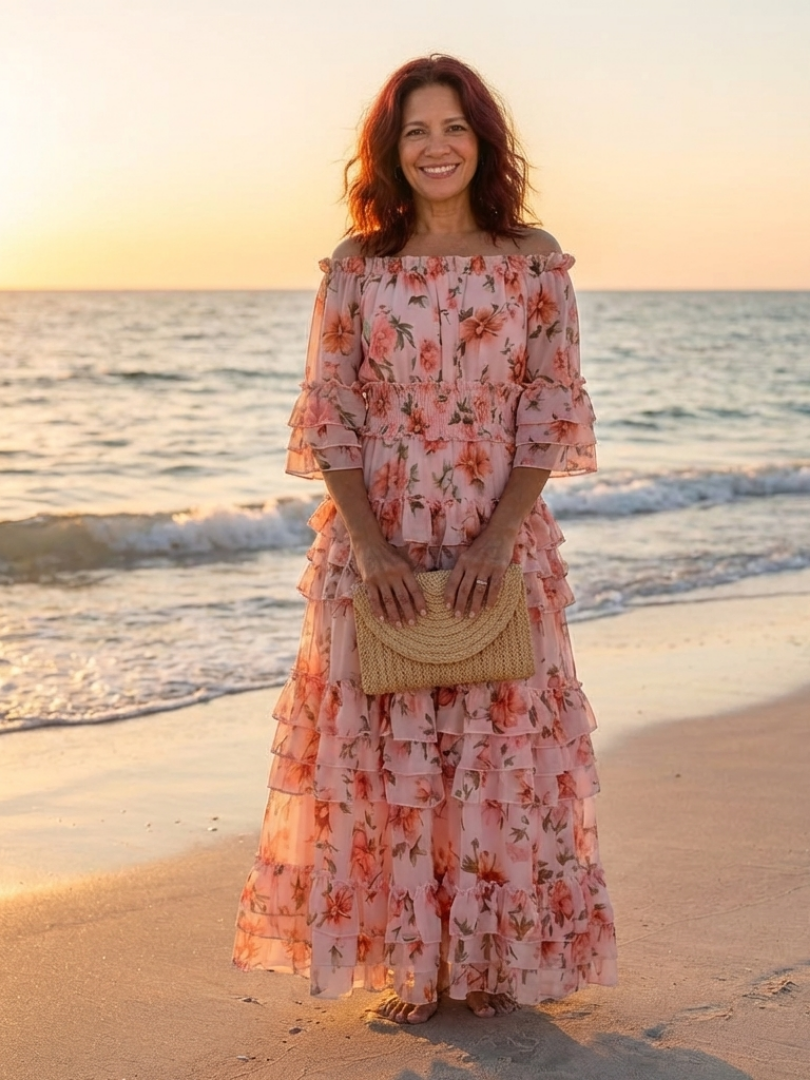 Rosalie™ | Tummy-Flattering Floral Maxi Dress