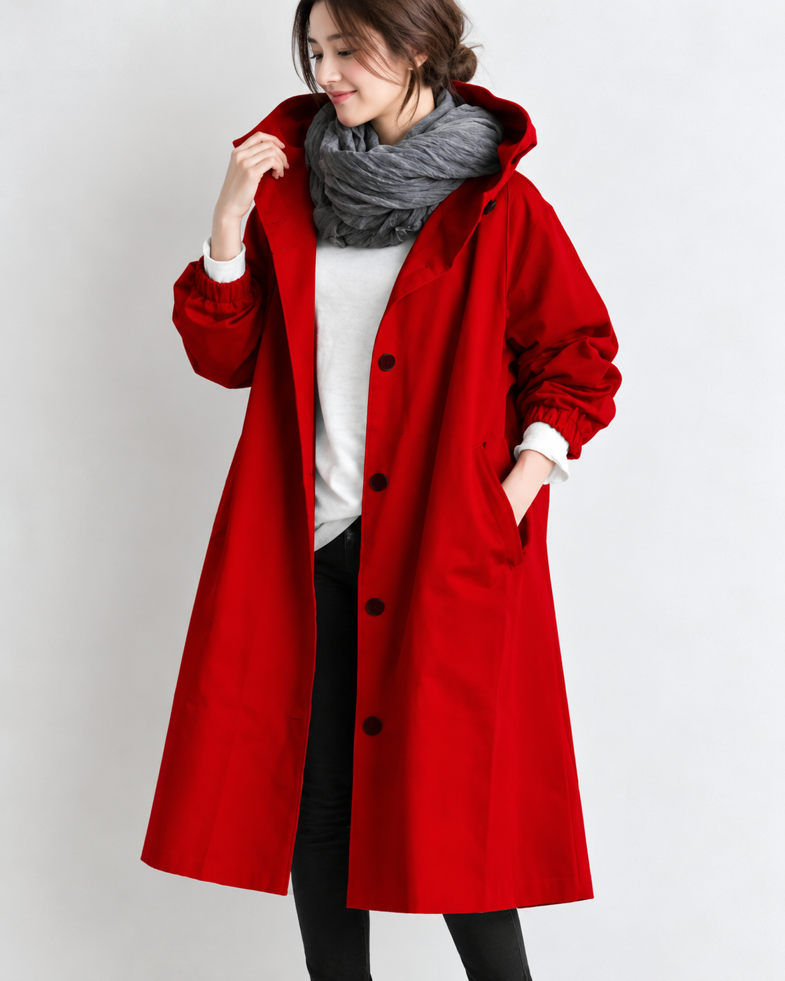 Brooklyn™ | Warm Long Trench Coat With Hood