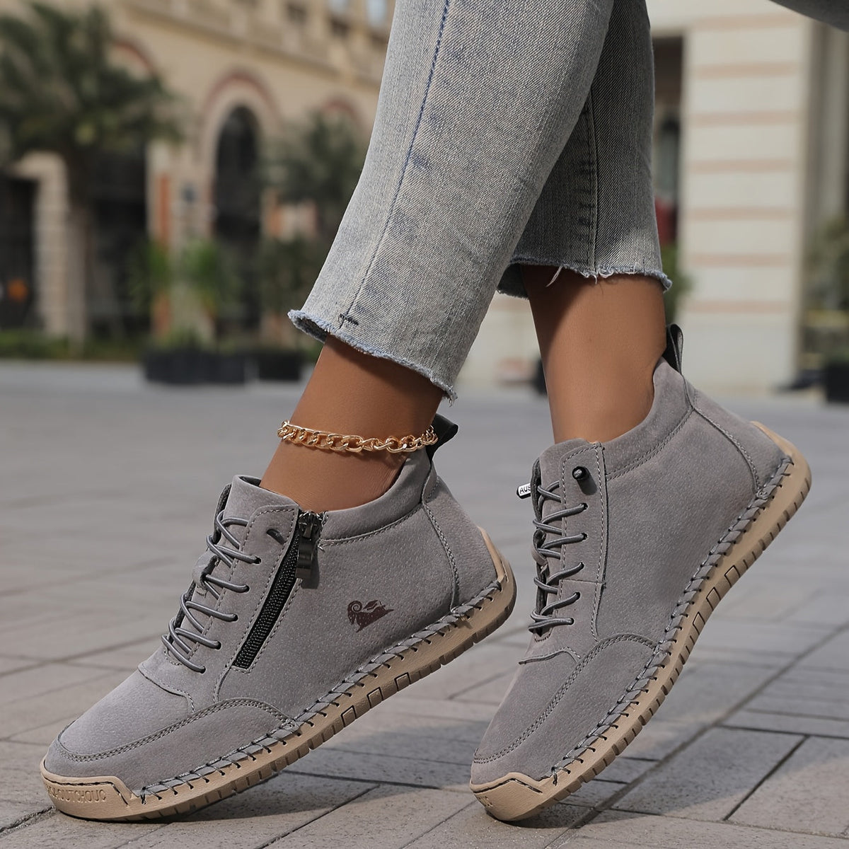Mila – Komfortable orthopädische Sneakers + Reißverschluss