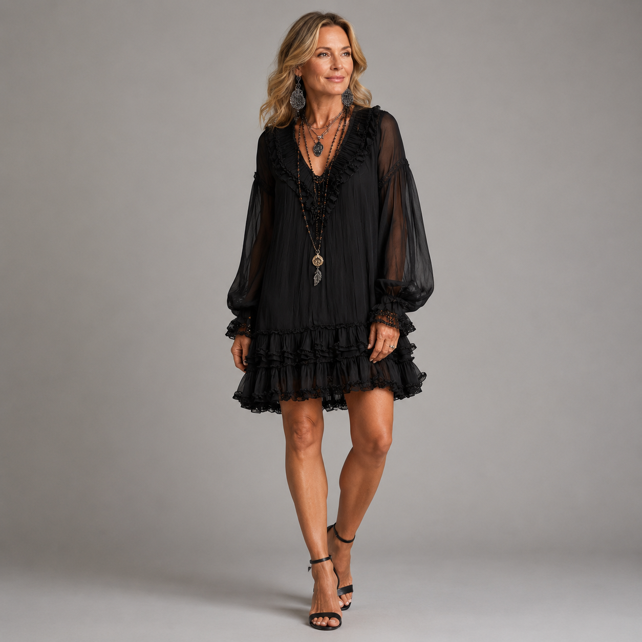 Cecelia | Elegant Ruffle Mini Dress