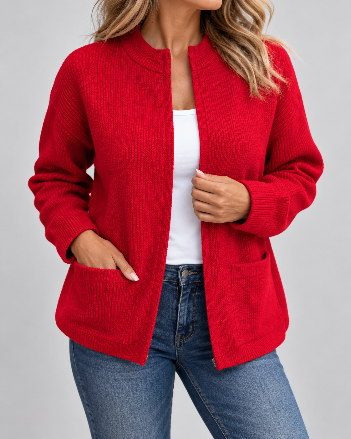 Donna™ | Warm Knitted Cardigan with Pockets