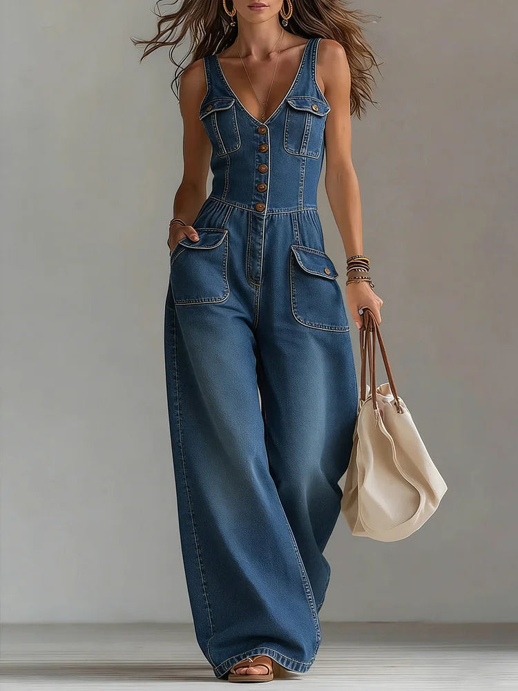 Sophie™ | Loose Denim Jumpsuit