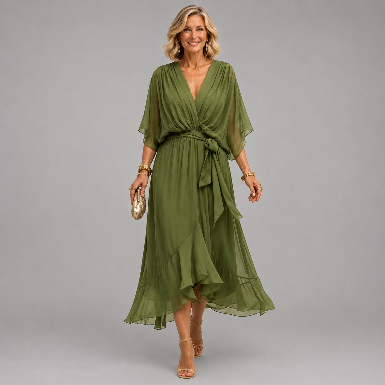 Nellie | Elegant Wrap V-Neck Dress