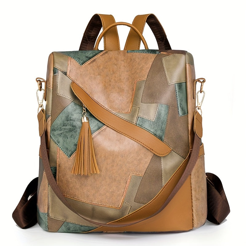 Janet™ | Patchwork Anti-Theft Backpack 12