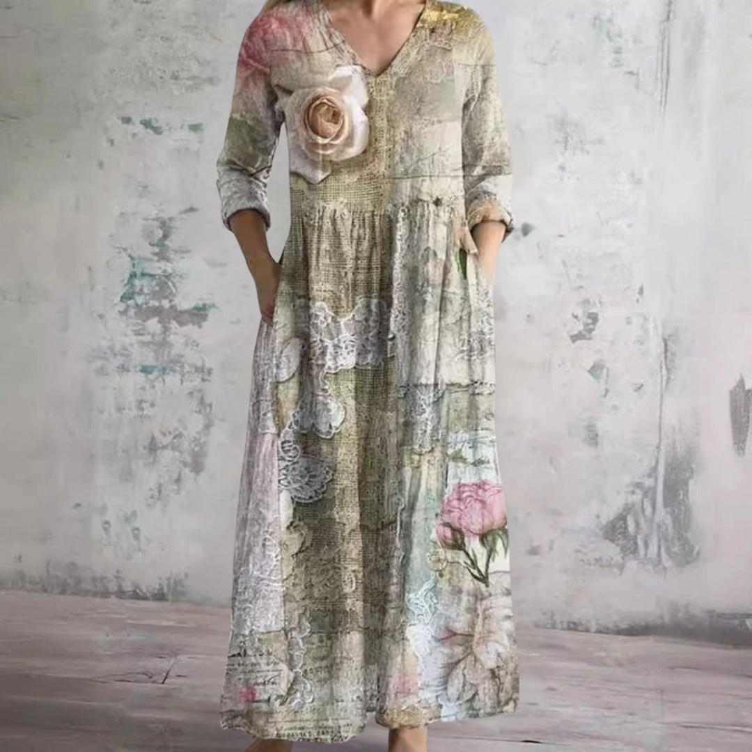 Helena™ | Tummy-Flattering Floral Summer Dress