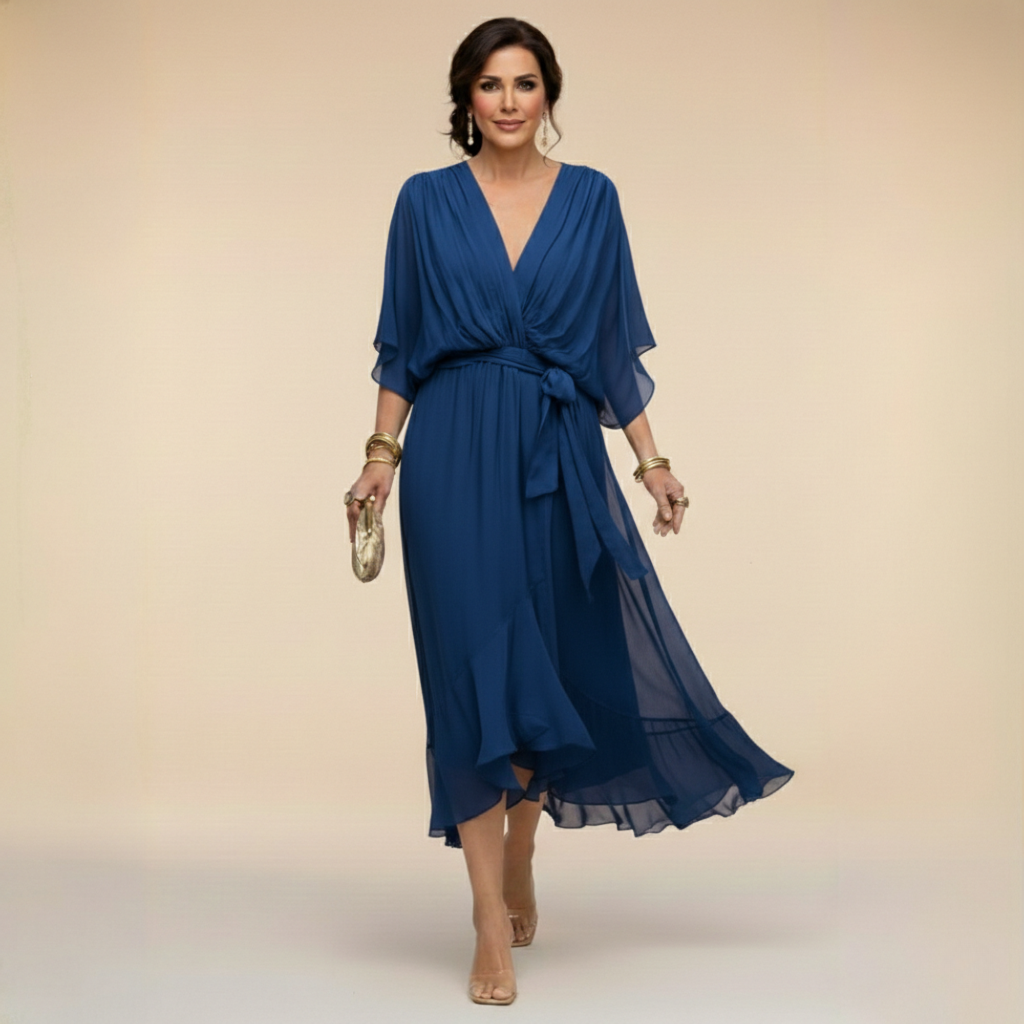 Nellie | Elegant Wrap V-Neck Dress
