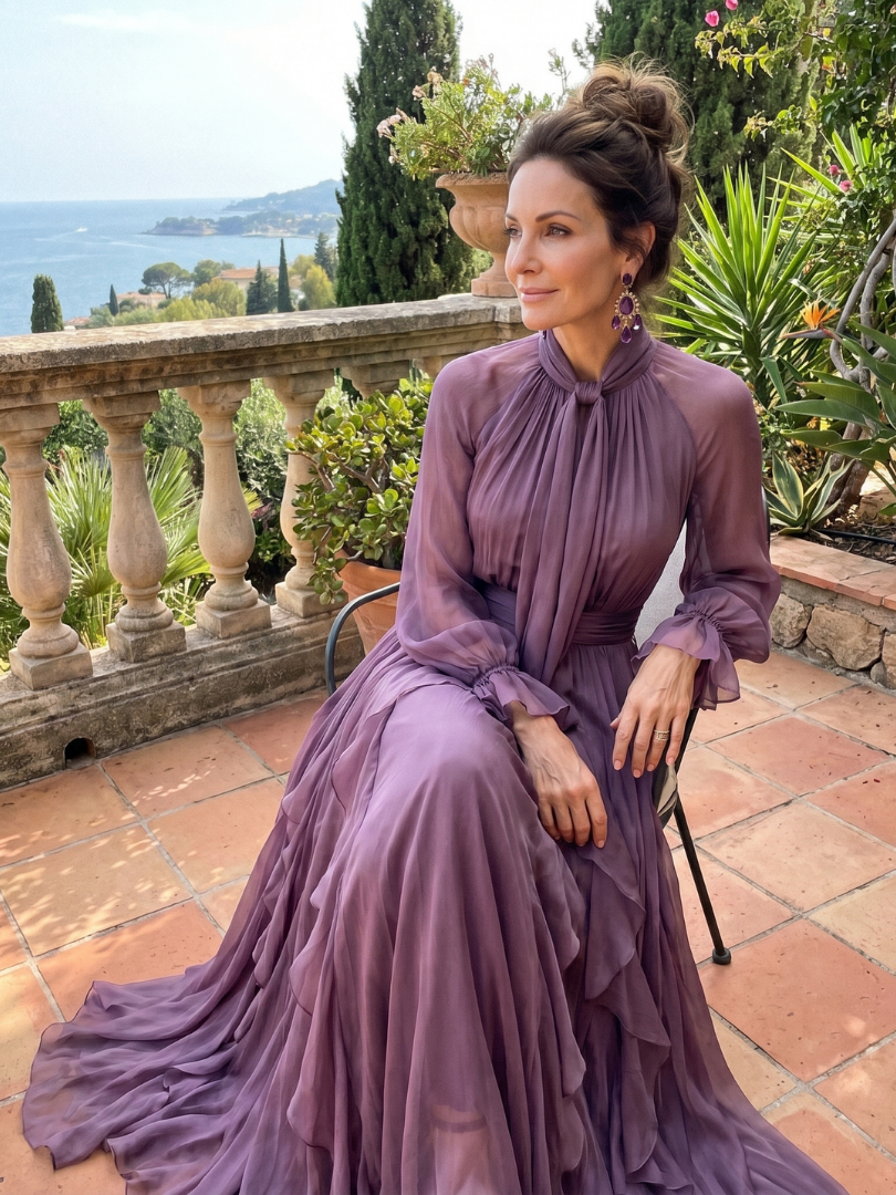 Katherine™ | Tummy-Flattering Ruffled Maxi Dress