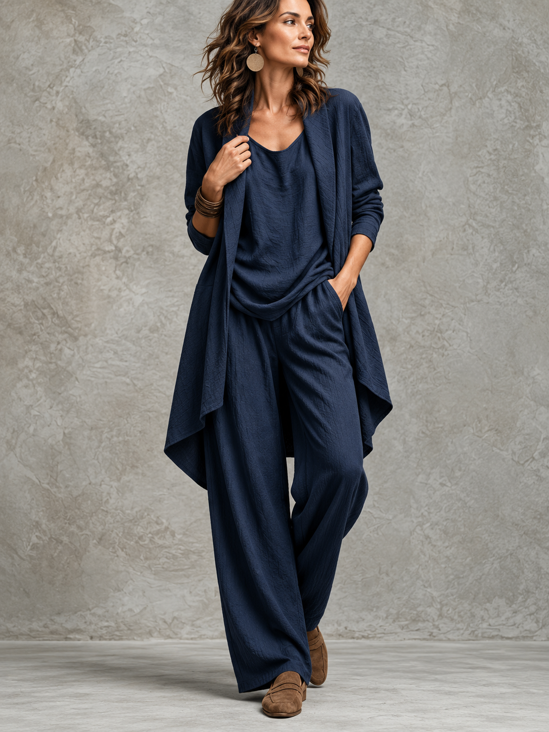 Donna™ | Elegant Three-Piece Set with Wide Trousers