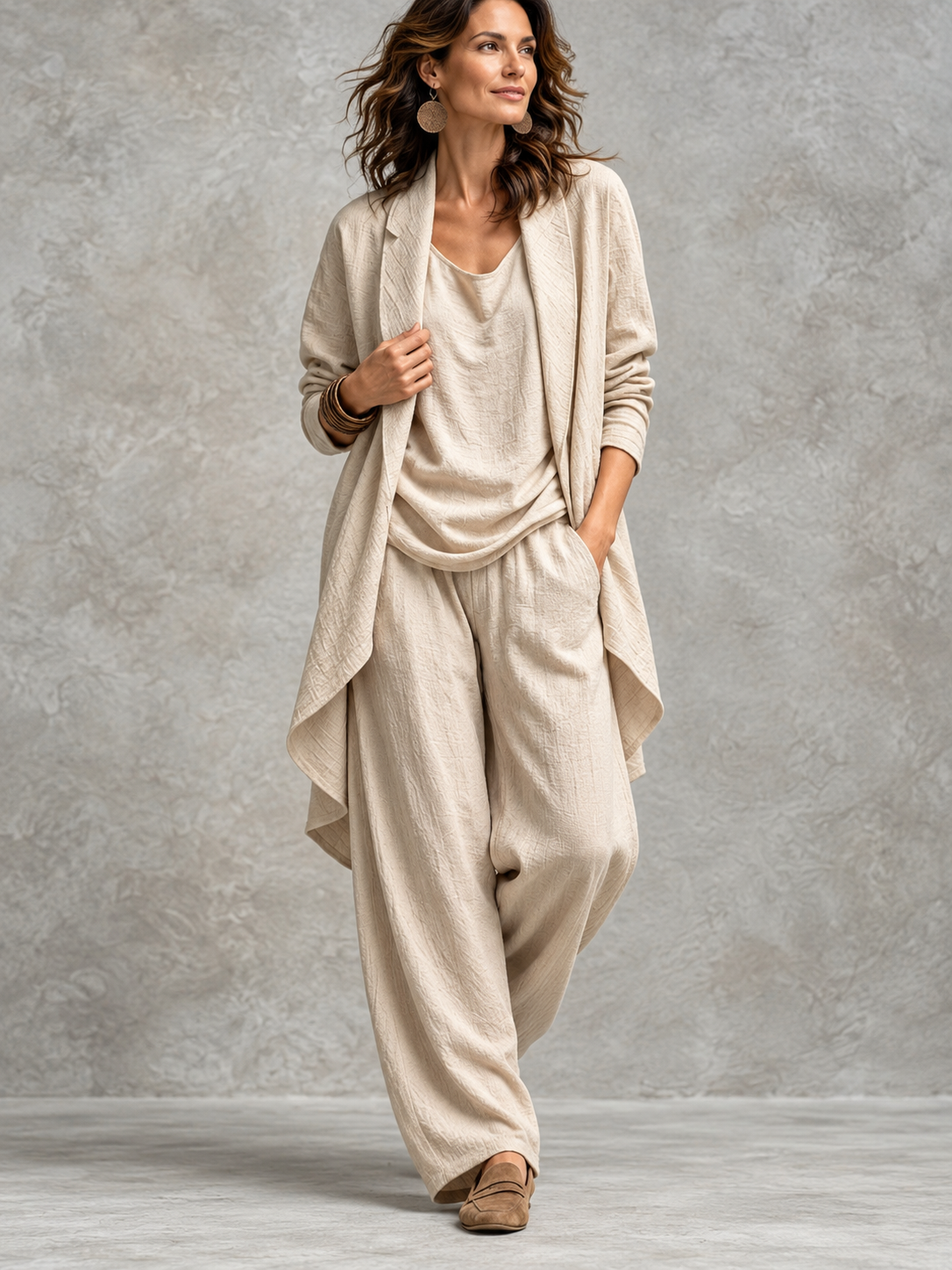 Donna™ | Elegant Three-Piece Set with Wide Trousers