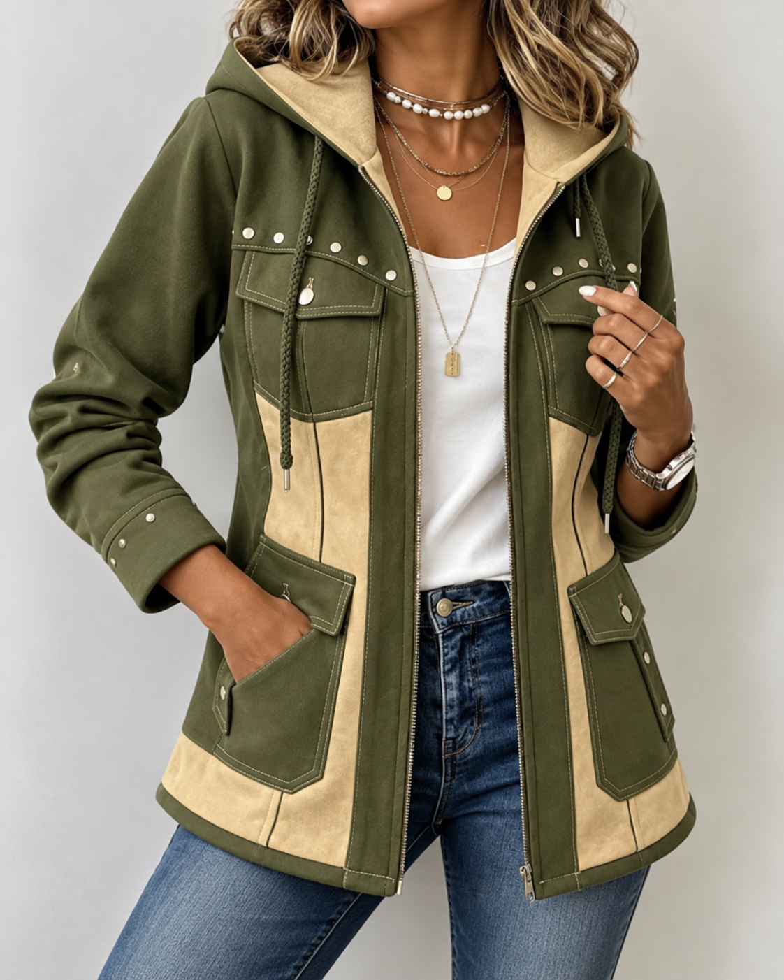 Susan™ | Comfortable Patchwork Jacket with Hood