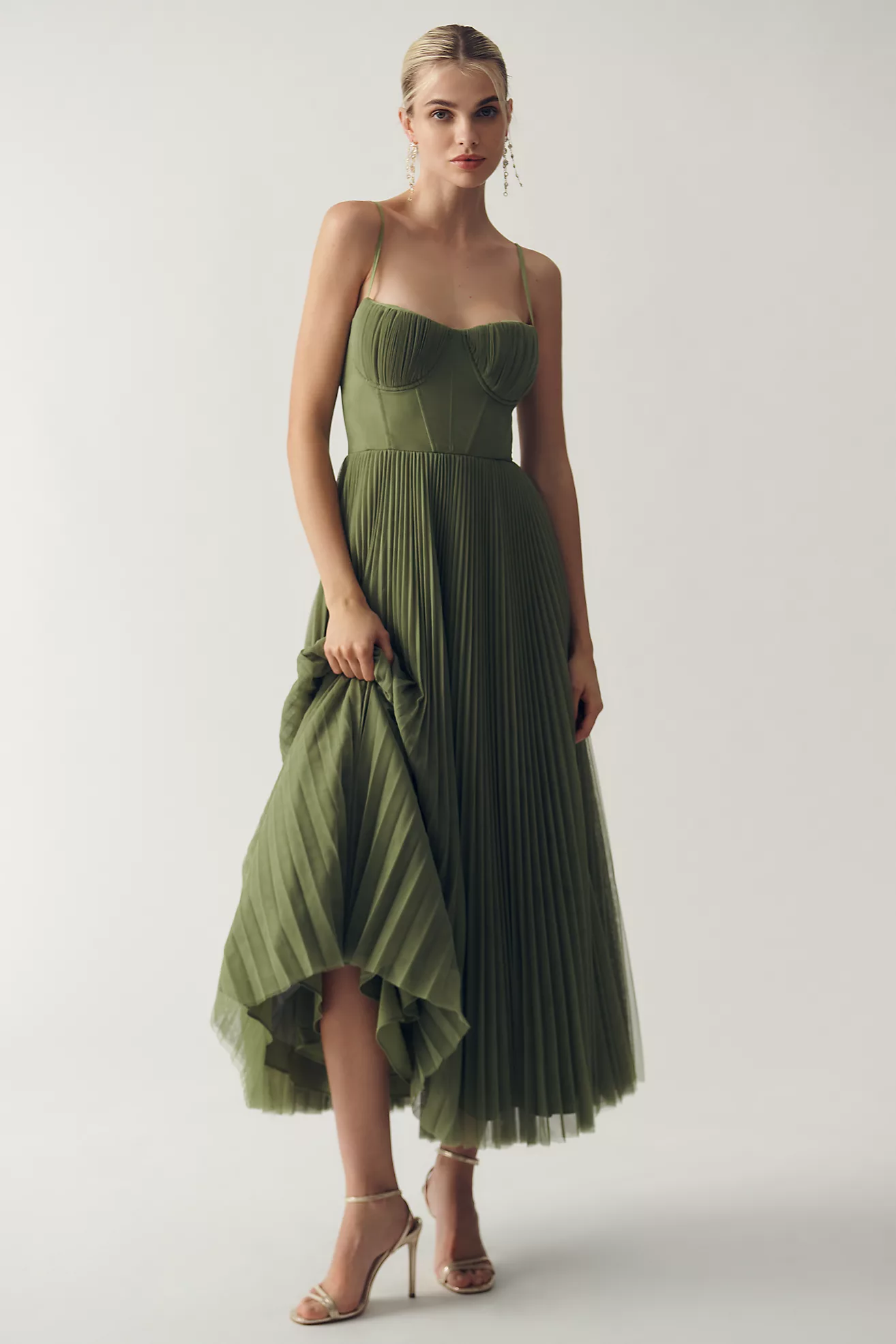 Lily™ | Elegant Tummy-Flattering Pleated Maxi Dress